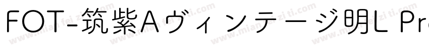 FOT-筑紫Aヴィンテージ明L Pro R字体转换